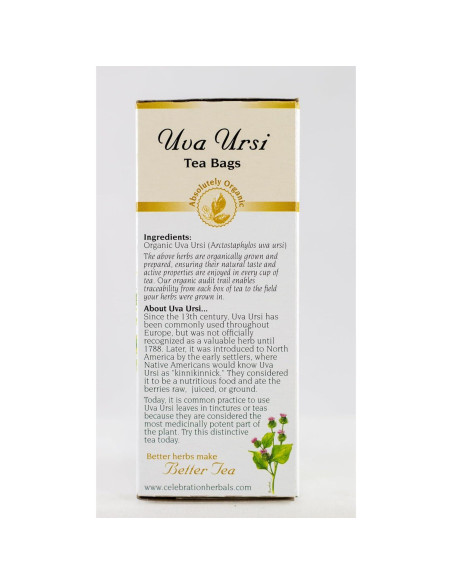 Té de Uva Ursi Orgánico Celebration Herbals 24 Bolsitas 0.01 kg
