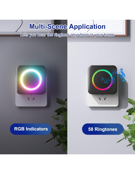 Timbre Inalámbrico PHYSEN B22 Compatible con Blink - 1 Extensor Timbre Inalámbrico PHYSEN B22 Compatible con Blink - 1 Extensor