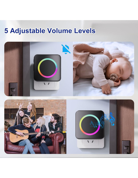 Timbre Inalámbrico PHYSEN B22 Compatible con Blink - 1 Extensor Timbre Inalámbrico PHYSEN B22 Compatible con Blink - 1 Extensor