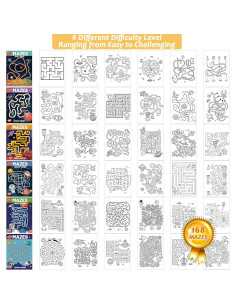 Set de 6 Libros de Laberintos Espaciales para Niños 2