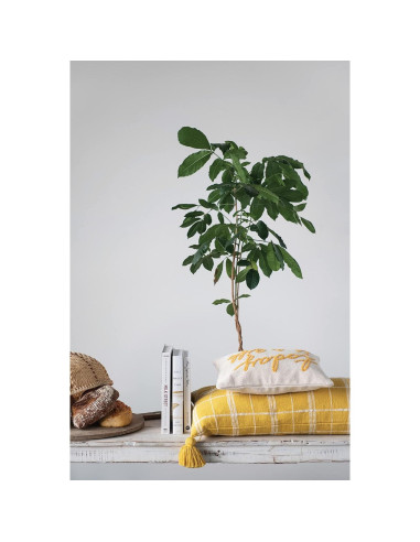 Almohada Lumbar de Algodón Bordada Creative Co-Op 36.83x24.13cm