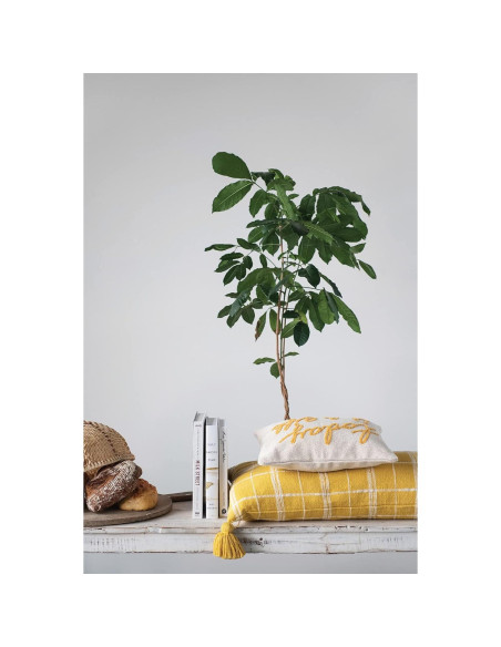 Almohada Lumbar de Algodón Bordada Creative Co-Op 36.83x24.13cm