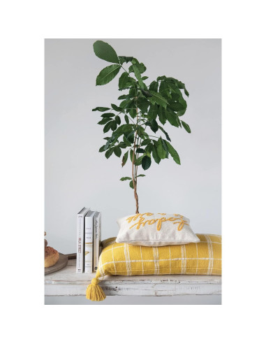 Almohada Lumbar de Algodón Bordada Creative Co-Op 36.83x24.13cm