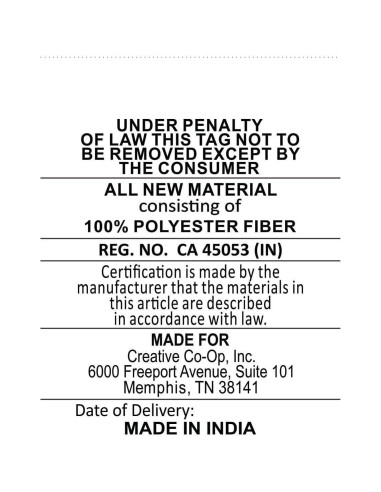 Almohada Lumbar de Algodón Bordada Creative Co-Op 36.83x24.13cm