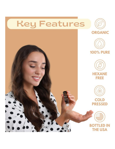 Aceite de Ricino Orgánico Roll On Untamed 30ml - Hidratante y Crecimiento