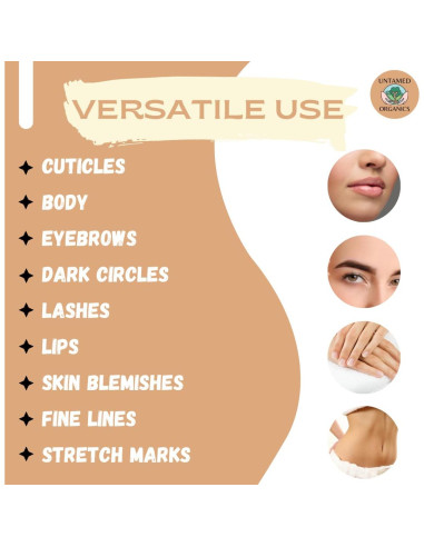 Aceite de Ricino Orgánico Roll On Untamed 30ml - Hidratante y Crecimiento