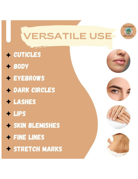 Aceite de Ricino Orgánico Roll On Untamed 30ml - Hidratante y Crecimiento