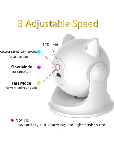 Juguete láser automático para gatos umosis P32 blanco