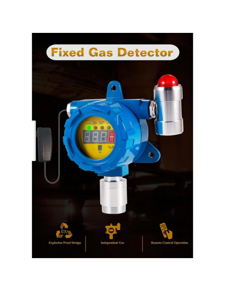 Detector de Gas Industrial Whappocco O2 0-30% Control Remoto Detector de Gas Industrial Whappocco O2 0-30% Control Remoto
