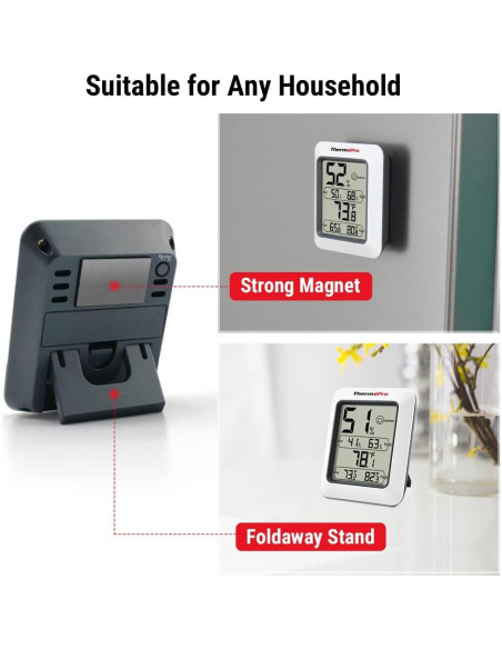 Higrómetro Digital ThermoPro TP50 con Monitor de Temperatura y Humedad