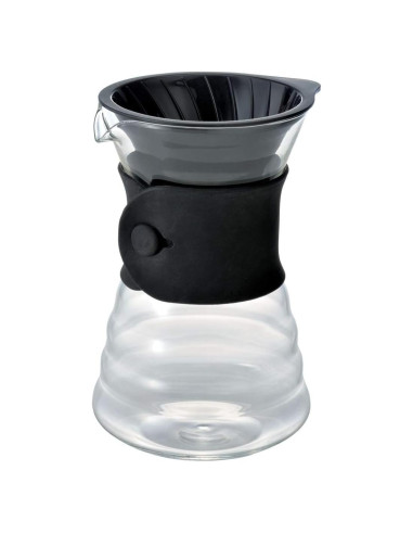 Decantador de café Hario V60 700ml Vidrio Negro con Filtro