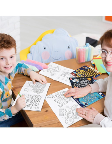 Set de 6 Libros de Laberintos Espaciales para Niños