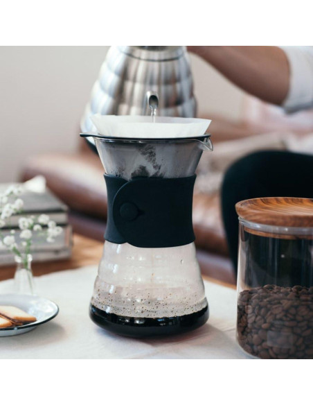 Decantador de café Hario V60 700ml Vidrio Negro con Filtro Decantador de café Hario V60 700ml Vidrio Negro con Filtro