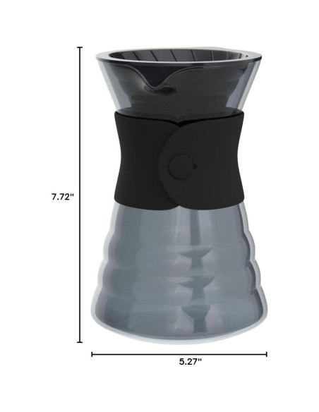 Decantador de café Hario V60 700ml Vidrio Negro con Filtro Decantador de café Hario V60 700ml Vidrio Negro con Filtro