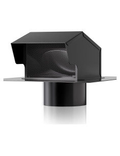 Ventilación de Techo 4" Hon&Guan Acero Galvanizado Negro