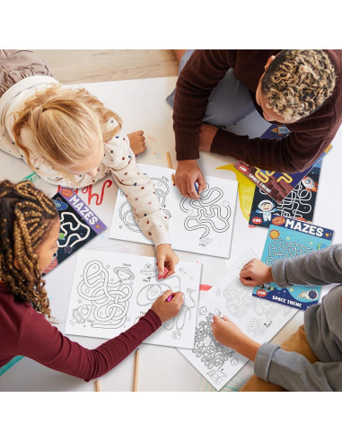 Set de 6 Libros de Laberintos Espaciales para Niños