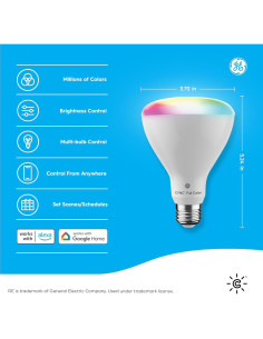 Bombillas Inteligentes GE Cync BR30 WiFi LED Multicolor - Paquete de 2 2
