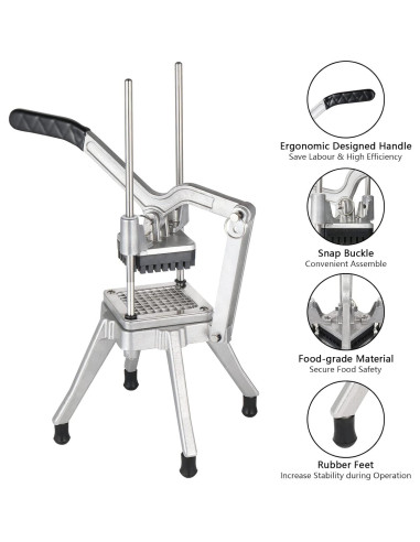 Cortador de Verduras ROVSUN con 4 Cuchillas de Acero Inoxidable