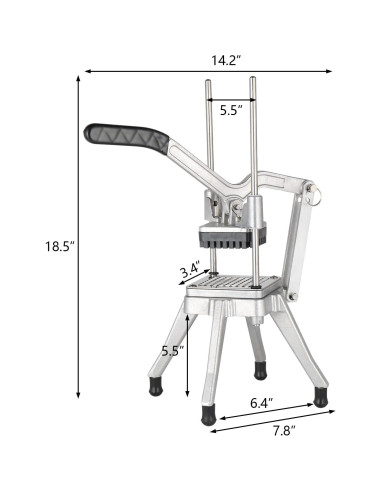 Cortador de Verduras ROVSUN con 4 Cuchillas de Acero Inoxidable