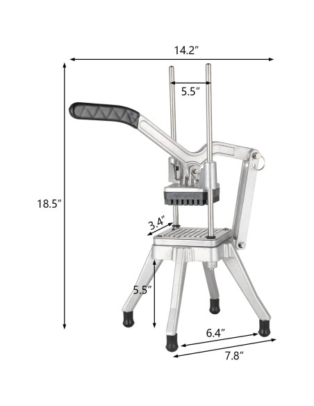 Cortador de Verduras ROVSUN con 4 Cuchillas de Acero Inoxidable