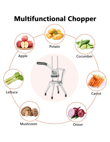 Cortador de Verduras ROVSUN con 4 Cuchillas de Acero Inoxidable