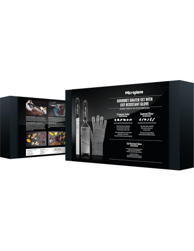 Rallador de Cocina Microplane Gourmet con Guante Protector