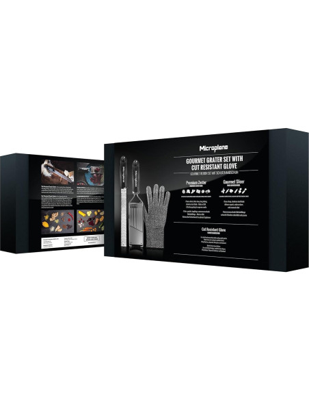 Rallador de Cocina Microplane Gourmet con Guante Protector