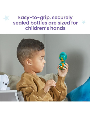 Botellas Sensoriales hand2mind - Abrumado y Calmado, 2 Piezas