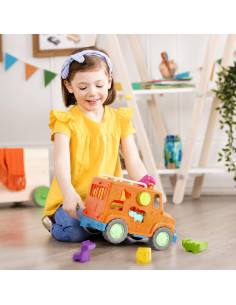 Battat Camión Clasificador de Formas Safari 9 Piezas 1 Año+ 2