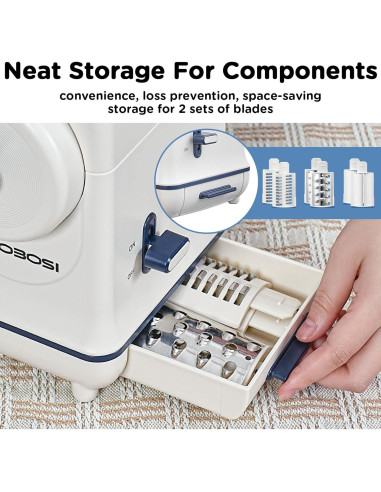 Rallador Eléctrico Aobosi 3 en 1 para Verduras y Queso