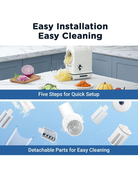 Rallador Eléctrico Aobosi 3 en 1 para Verduras y Queso