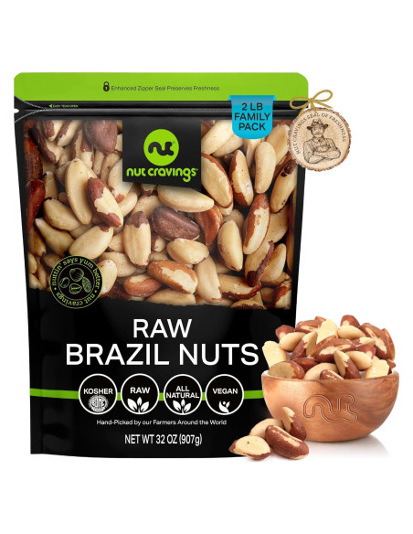 Nueces de Brasil Crudas Nut Cravings 907g Snack Saludable