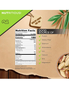 Nueces de Brasil Crudas Nut Cravings 907g Snack Saludable 2