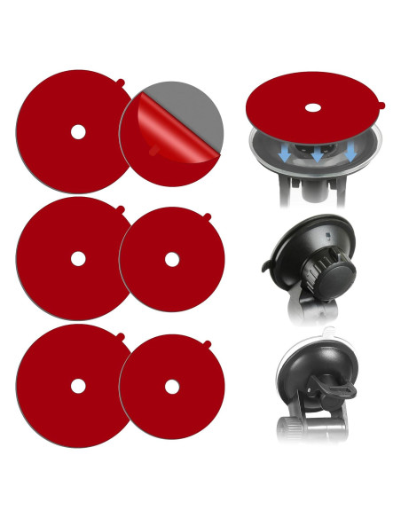 Almohadillas Adhesivas Doble Cara 5.6 y 6.6 cm para Ventosa