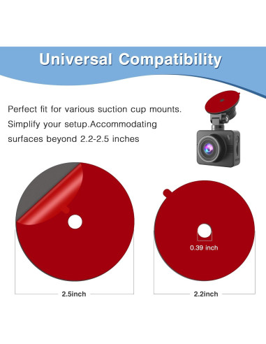 Almohadillas Adhesivas Doble Cara 5.6 y 6.6 cm para Ventosa