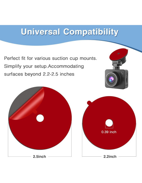 Almohadillas Adhesivas Doble Cara 5.6 y 6.6 cm para Ventosa