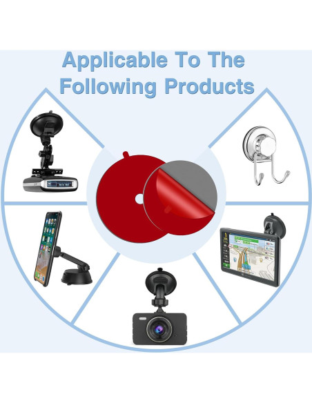 Almohadillas Adhesivas Doble Cara 5.6 y 6.6 cm para Ventosa