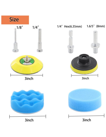 130 Discos de Lija 3 Pulgadas Daplomo Grano 60-10000 Húmedo Seco