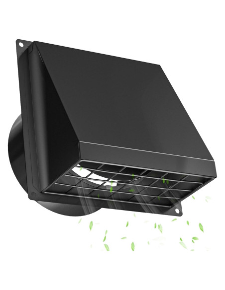 Cubierta de Ventilación para Secadora Hon&Guan 10.2 cm Negra