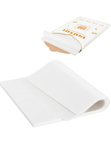 SMARTAKE 200 Hojas de Papel Pergamino 30x40 cm Anti-adherente