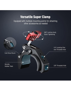 Abrazadera Super Clamp NEEWER ST81 con zapata fría 4 kg 2