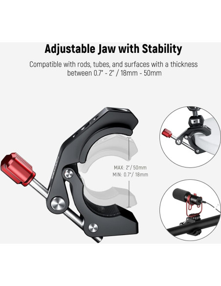 Abrazadera Super Clamp NEEWER ST81 con zapata fría 4 kg