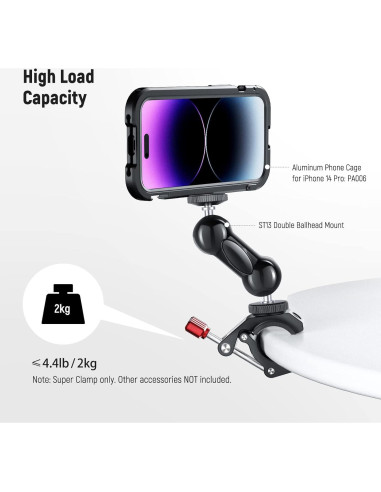 Abrazadera Super Clamp NEEWER ST81 con zapata fría 4 kg