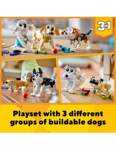 LEGO Creator 3 en 1 Perros Adorables 31137 para Niños 2