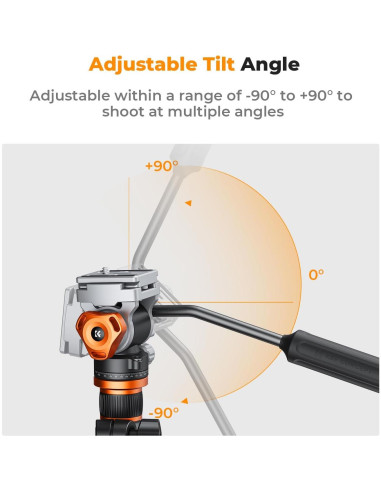 Cabezal Fluido K&F Concept FH-03 para Trípode 5kg