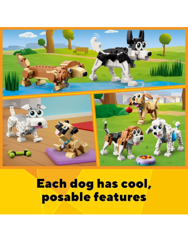 LEGO Creator 3 en 1 Perros Adorables 31137 para Niños