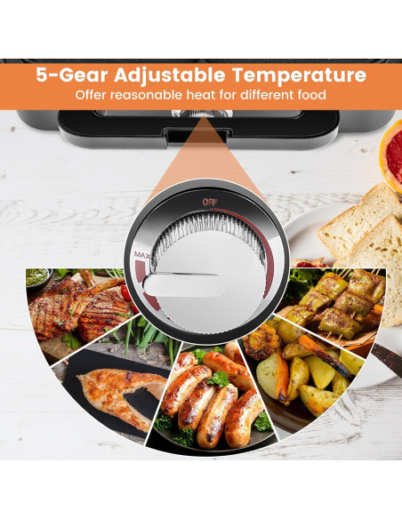 Máquina de Waffles 1200W COSTWAY 3 en 1 con Placas Desmontables