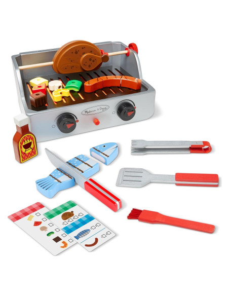 Juego de Barbacoa de Madera Melissa & Doug 24 Piezas Juego de Barbacoa de Madera Melissa & Doug 24 Piezas