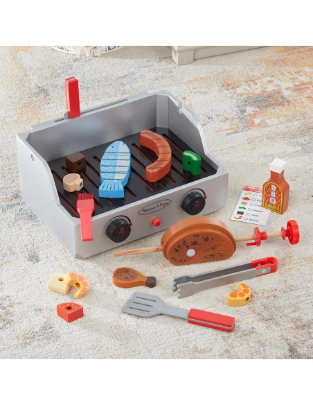Juego de Barbacoa de Madera Melissa & Doug 24 Piezas Juego de Barbacoa de Madera Melissa & Doug 24 Piezas