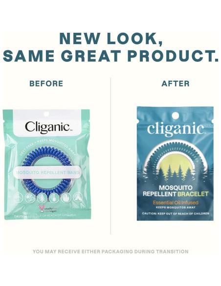 Cliganic Paquete de 10 Pulseras Repelentes Sin DEET
